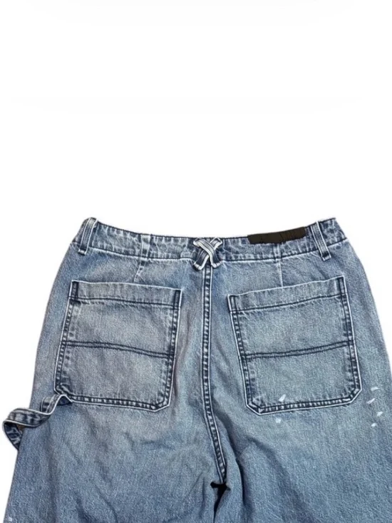 ASKK NY Carpenter Mammoth In Mulholland Paint Splatter Wide Leg High Rise Crop - Picture 7 of 10